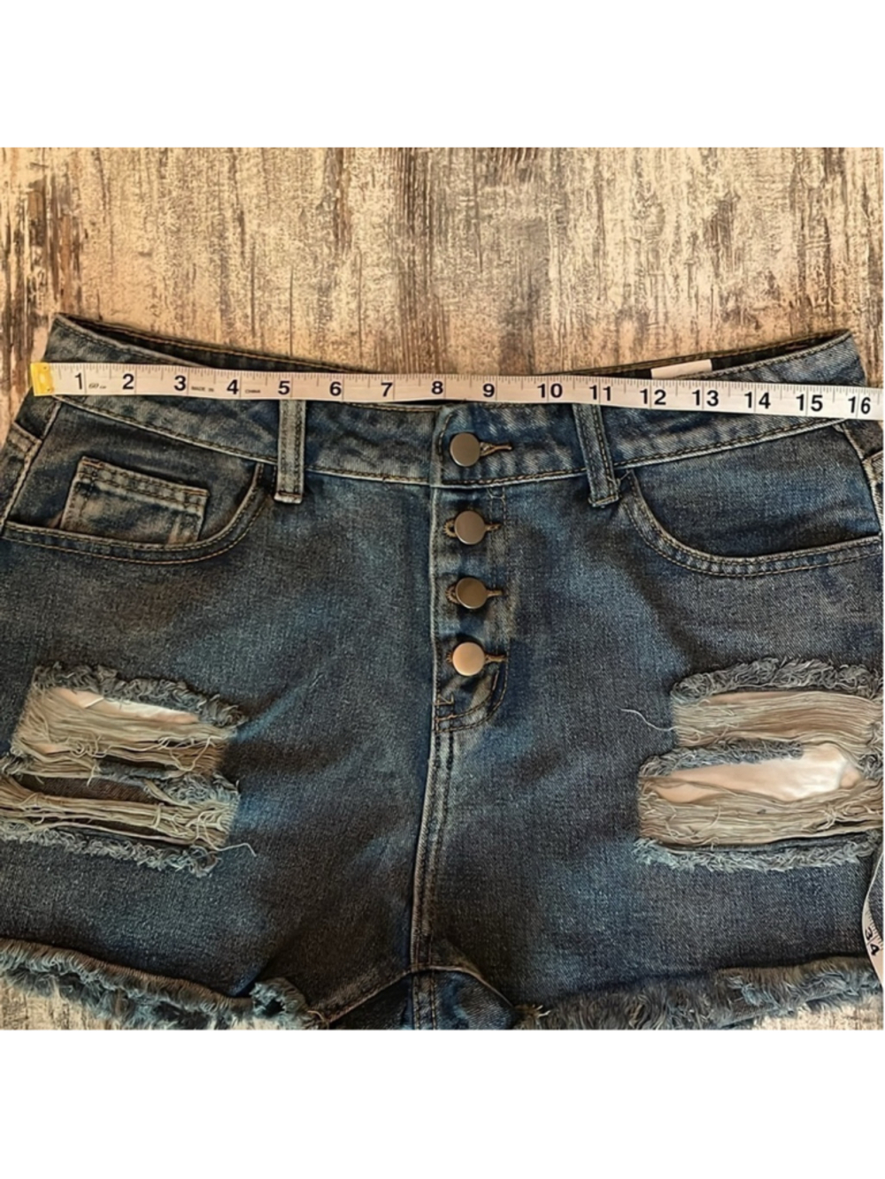 Y2K Styled by You Distressed on Purpuse Denim Shorts from Shein Size 30 - Picture 5 of 6